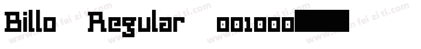 Billo Regular 001000字体转换